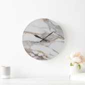 Marbre blanc Motif horloge murale (Maison)