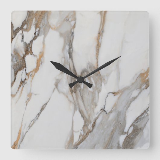Marbre blanc Motif horloge murale moderne (Recto)