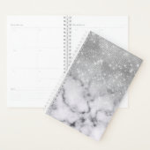 Marbre blanc Parties scintillant argenté (Devant avec enveloppe)