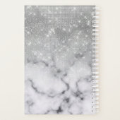 Marbre blanc Parties scintillant argenté (Dos)