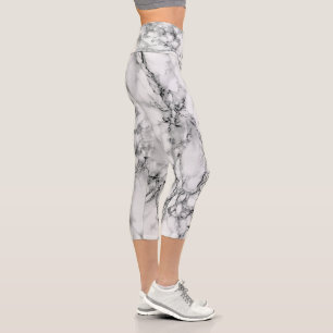 Marbre blanc Pierre Capri Leggings Design moderne