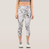 Marbre blanc Pierre Capri Leggings Design moderne (Recto)