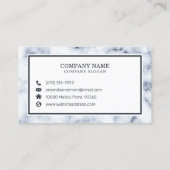 Marbre blanc professionnel minimal| Carte de visit (Dos)