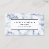 Marbre blanc professionnel minimal| Carte de visit (Devant)