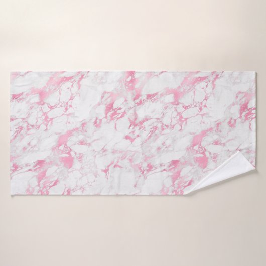 Marbre blanc rose (Serviette de bain)