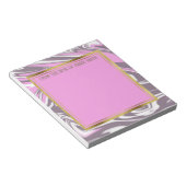 Marbre blanc rose et bloc-notes or personnalisés (Incliné)