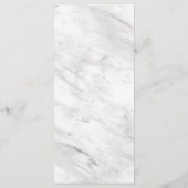 Marbre blanc & Rose Gold Elegant Wedding Menu (Dos)