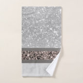 Marbre blanc Rose Gold Parties scintillant Glam #1 (Serviette à main)