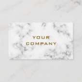 Marbre blanc Stone Gold Carte de visite Profession (Devant)