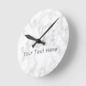 Marbre blanc Sur Mesure Acrylique Petite Horloge R (Angle)