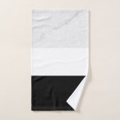 Marbre blanc texture noir et blanc arrière - plan (Serviette à main)