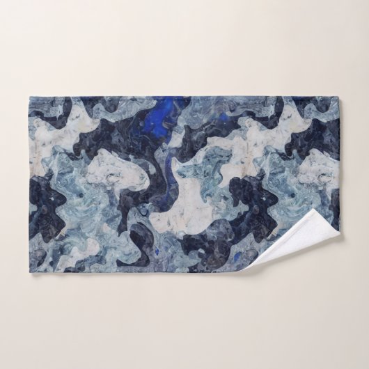 Marbre bleu Abstrait (Serviette à main)