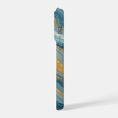 Marbre Bleu Abstrait Avec Veines D'or (Côté gauche)