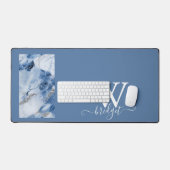 marbre bleu abstrait motif côtier (Clavier et souris)