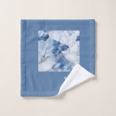marbre bleu abstrait motif côtier (Gant de toilette)