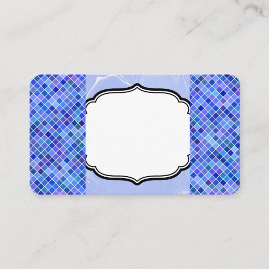 Marbre bleu Cartes de visite géométriques (Devant)