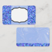 Marbre bleu Cartes de visite géométriques (Devant / Derrière)