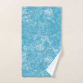 marbre bleu et blanc abstrait (Serviette à main)