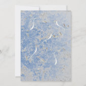 Marbre bleu et gris Faire-part de mariage monograp (Dos)