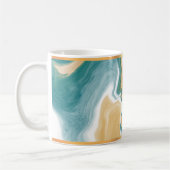 Marbre bleu et Mug de café doré (Gauche)