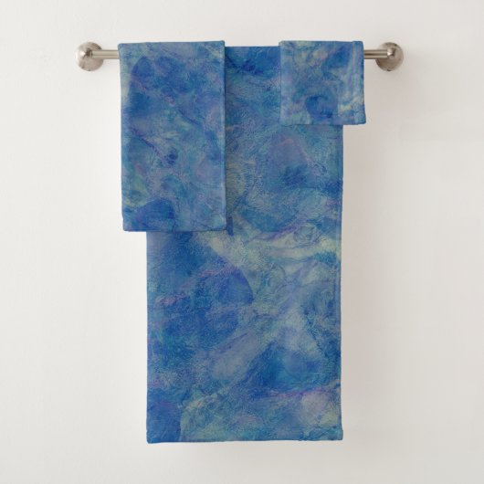 Marbre bleu et rose Acrylique Abstraction (En situation)