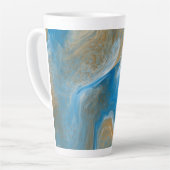 Marbre bleu et tan comme Art / Plage Couleurs Mug (Angle gauche)