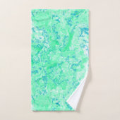 Marbre bleu et vert abstrait (Serviette à main)