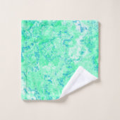 Marbre bleu et vert abstrait (Gant de toilette)
