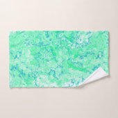 Marbre bleu et vert abstrait (Serviette à main)