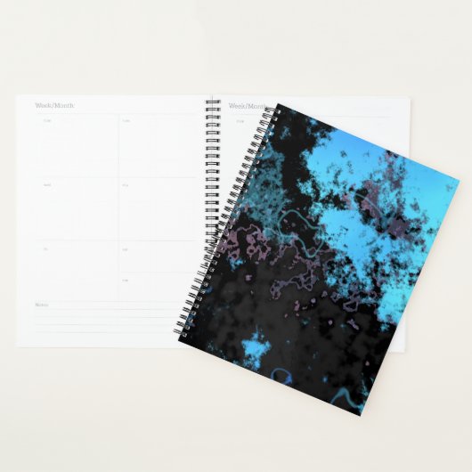 Marbre bleu, gris et violet Abstrait (Devant avec enveloppe)