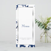 Marbre bleu marine, argent et blanc - menu personn (Debout devant)