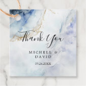 Marbre bleu moderne Merci Favoriser les étiquettes (Devant)