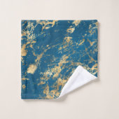 Marbre bleu or (Gant de toilette)