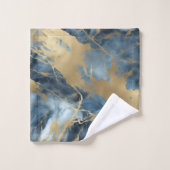 Marbre bleu or marine (Gant de toilette)