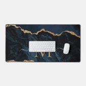 Marbre bleu or marine Nom personnalisé Lettre de b (Clavier et souris)