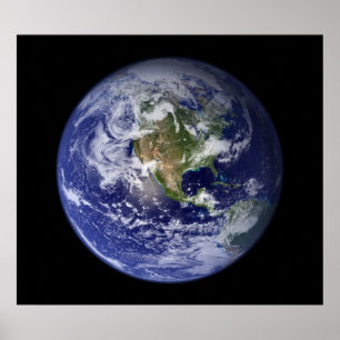Marbre bleu Ouest Vue de la Terre Poster
