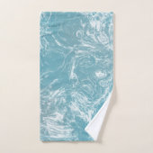 marbre bleu pâle et blanc abstrait (Serviette à main)