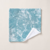 marbre bleu pâle et blanc abstrait (Gant de toilette)