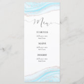 marbre bleu pastel Menu (Devant)