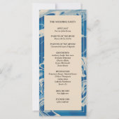 Marbre bleu Programme moderne de mariage côtier (Dos)