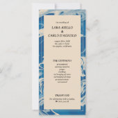 Marbre bleu Programme moderne de mariage côtier (Devant)