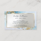 marbre bleu rose carte de visite (Dos)