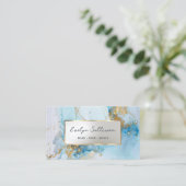 marbre bleu rose carte de visite (Debout devant)