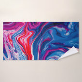 Marbre bleu rouge (Serviette de bain)