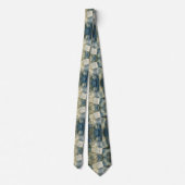 Marbre bleu Sage Vert Cravate or Parties scintilla (Dos)