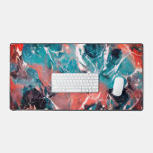 Marbre bleu-vert et rouge (Clavier et souris)