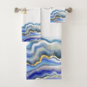 Marbre bleu violet or personnalisé (En situation)