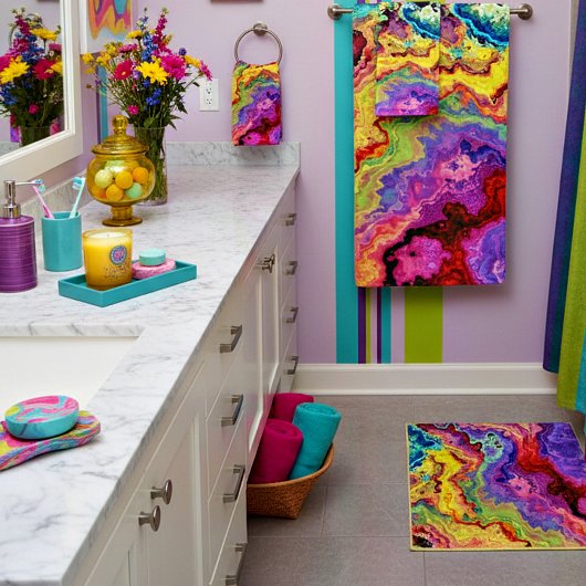 Marbre brillant et coloré