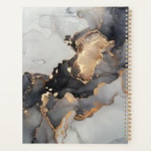 Marbre brun, noir, blanc avec planneur or (Dos)