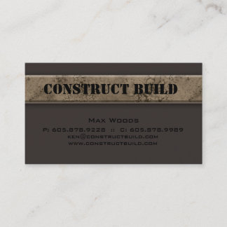 Marbre Carte de visite de l'entrepreneur en constr